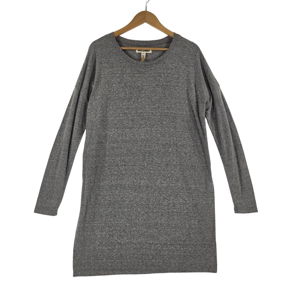 Madewell Rivet & Thread Gray Heather Long Sleeve T-Shirt Dress Size M NWT
